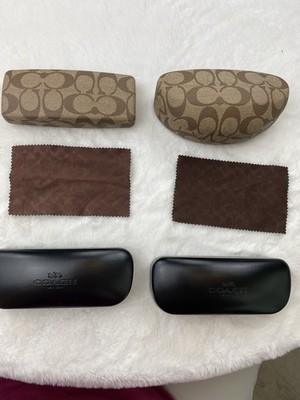 Coach Sunglass Hard Cases Set Of  4 Plus 2 Coach Cleaning Cloths