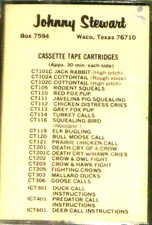 Johnny Stewart, Secrets of Successful Varmint Calling, , ICT-401, VG/EX