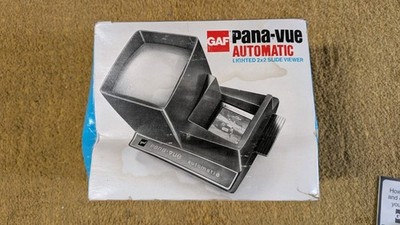 GAF Pana-Vue Automatic Lighted 2x2 Slide Viewer VTG In Box - W Power Cord