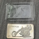 1973 Switzerland Mint Motorcycles Silver Art Bar 1oz .999 Silver