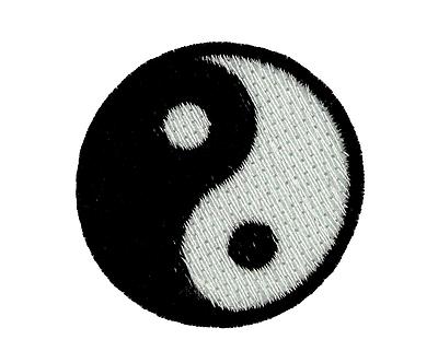 Yin Yang Peace Pace - Toppe termoadesive Patch Toppa ricamate, misura: 7,5 x 7,5 cm
