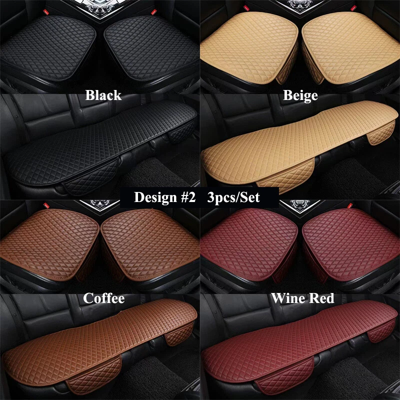 Universal For Maserati Front Rear Car Seat Cover PU Leather Seat Cushion Car Pad Foto 3 de 4