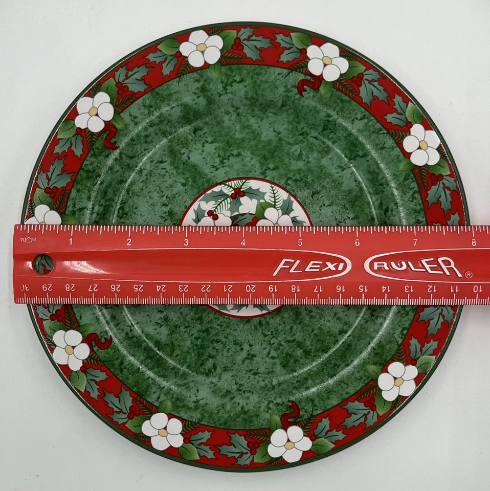 Салатные тарелки Pfaltzgraff Portfolio Collection 6 Yuletide 8 дюймов красно-зеленые - Изображение 4 из 4