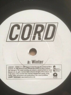 2006 1-SIDED SIGNED CORD C/O/R/D 7'' WINTER - MINT UNPLAYED - ISLAND - CORDX007