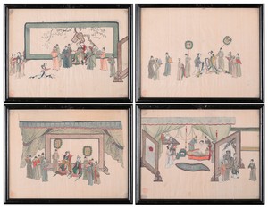 ANTIQUE CHINESE QING DYNASTY PAINTING ON SILK EARLY 20TH