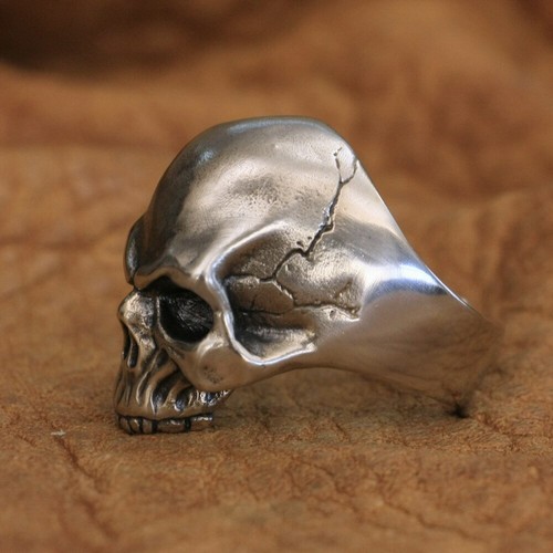 Details Cupronickel Skull Ring Biker Rock Punk Jewellery CP100C UK Size N½~Z4 - Picture 5 of 27