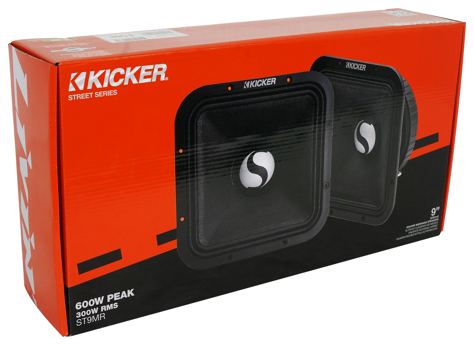 4 Квадратные среднечастотные динамики Kicker ST9MR серии 9 Street 8-омные 49ST9MR8