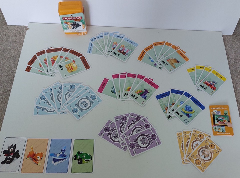 Monopoly Junior Game Edition Shuffle Cards Card Travel Toy eBay