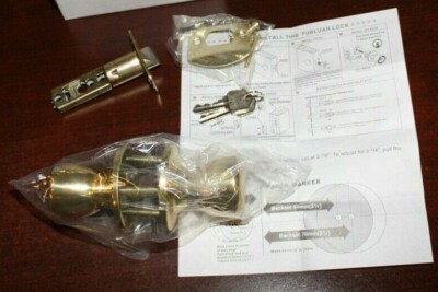 NEW GOLD KEY ENTRY DOOR KNOBS KEYED ALIKE multiple unit