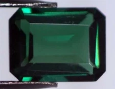 GREEN AMETHYST 10 x 8 MM EMERALD CUT DARK GREEN AAA ALL NATURAL