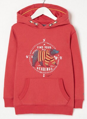 Fatface Boys Red Bearings Popover Hoodie Age 11-12 Years *BNWT* UK