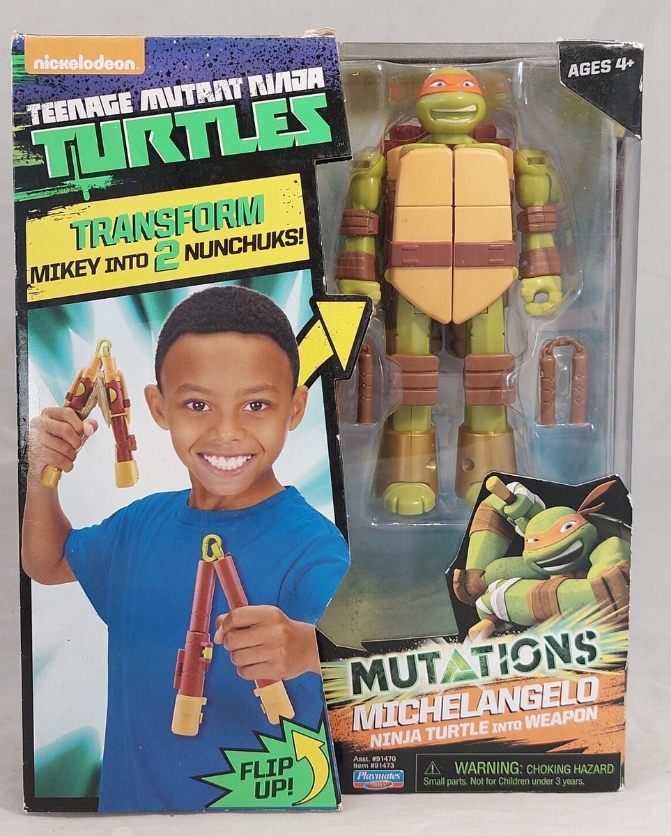 TEENAGE MUTANT NINJA TURTLES Spielzeug – Michelangelo Shell Smasher, Licht-Effekt, Crash-Auto, Ab 5 Jahren