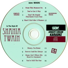 KARAOKE CD G SHANIA TWAIN SDK9005 COUNTRY TRACKS MULTIPLEX CD NEW IN SLEEVES