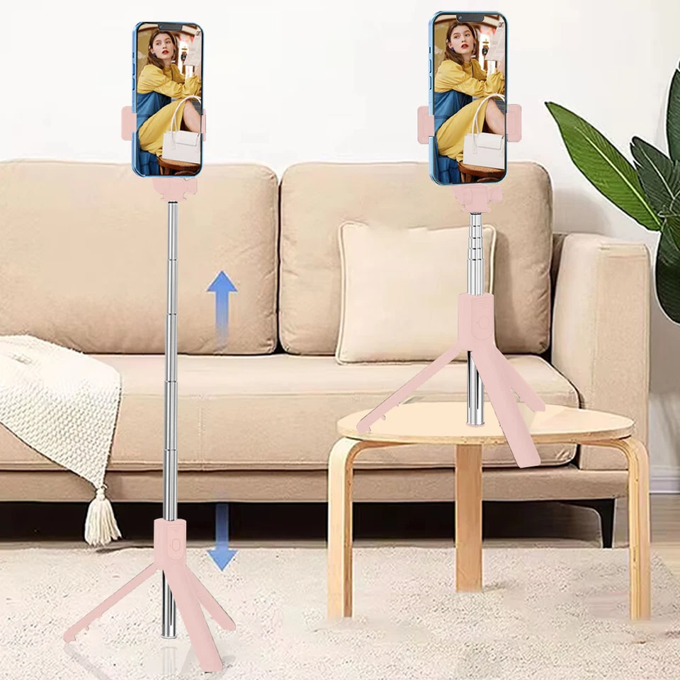 Mini control remoto palo selfie trípode teléfono escritorio soporte escritorio para iPhone Foto 3 de 4