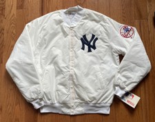 Vintage Rare 1980  s Chalkline Satin Jacket New York Yankees Large - Made In USA