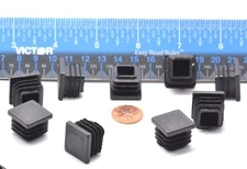 3/4" Inch Square Tube End Plug  3/4" Chair Glide  Blanking Insert Plug  Black  