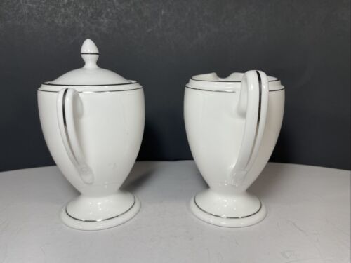 Waterford KILBARRY PLATINUM Sugar & Creamer Bone China Discontinued Pattern - Picture 7 of 16
