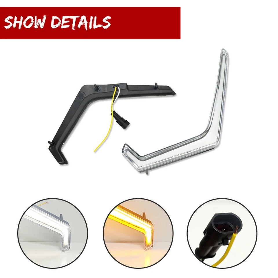 前口音方灯 DRL 和转向信号灯适用于 Polaris RZR XP 4 1000 19-23 — 第 3/4 张图片