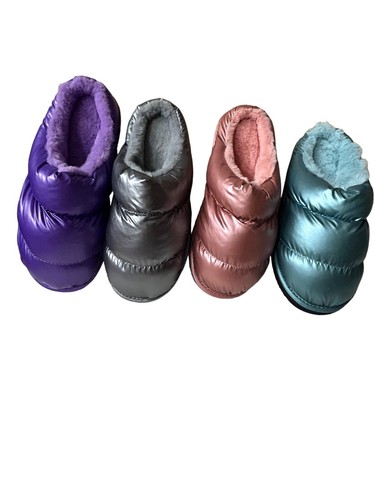 Womens Slippers Puffy Non Slip Memory Warm Fax Fur In/Outdoor Water Resistant - Picture 13 of 13