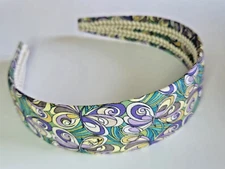 Emilio Pucci - Marilyn Reid Silk Pink Headband with Logo Signature NEW 1 3/8"