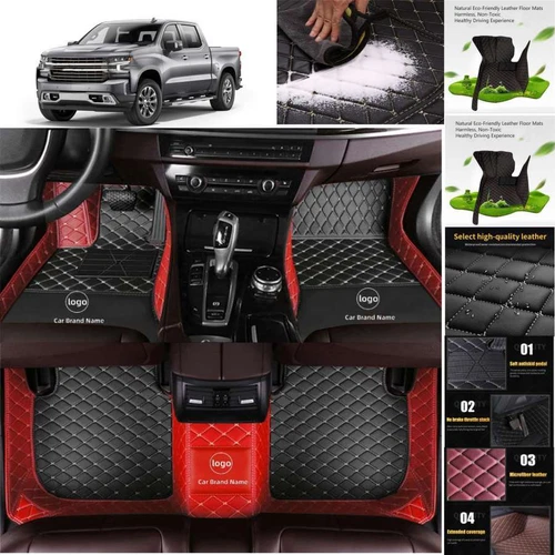 For Chevrolet Silverado Ext Cab Car Floor Mats Custom Waterproof Cargo Liners - Picture 1 of 35