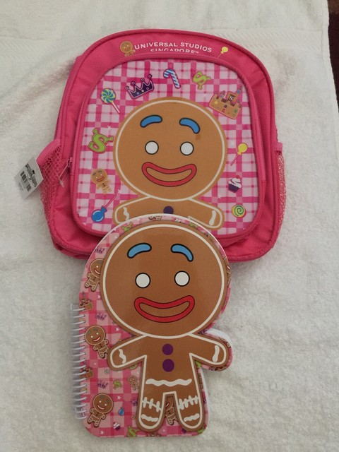 Shrek Gingy Pink Girls Small Backpack And Spiral Notebook Journal Bundle New | eBay