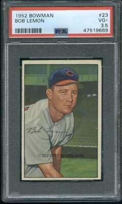 1952 Bowman #23 Bob Lemon PSA 3.5 Indians (9669) | eBay