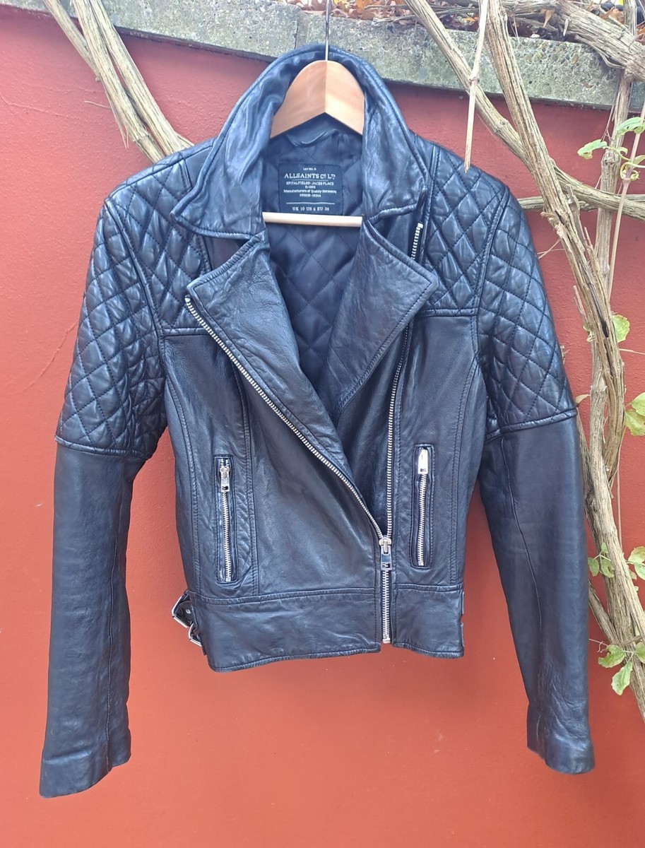 All Saints Spitalfields - Jacks Place Leather Jacket 10 NWOT | eBay UK