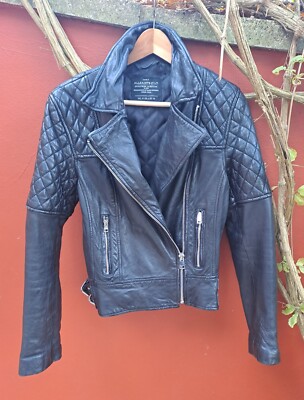 All Saints Spitalfields - Jacks Place Leather Jacket 10 NWOT | eBay UK