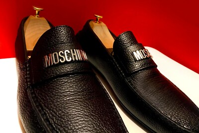 Moschino Shoes Expensive Black Shoes Brushed Calfskin Derby Moschino