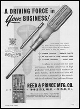 1946 Reed & Prince Mfg Screw Driver Set Worce...
