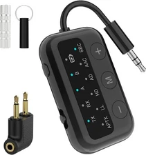 1Mii SafeFly Dot Bluetooth 5.3 Transmitter Receiver for up 2 Headphones,AptX Low
