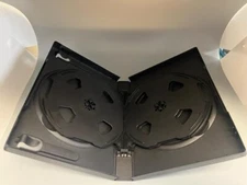 2 NEW HIGH QUALITY 27MM 8-DVD CASES W BOOKLET CLIPS, BLACK, DVD8-HK FREE SHIP