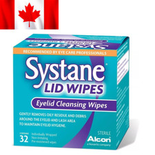 Alcon Systane Eyelid Cleansing Wipes, 32 Count Pack of 1 FRESH STOCK, LONG EXP