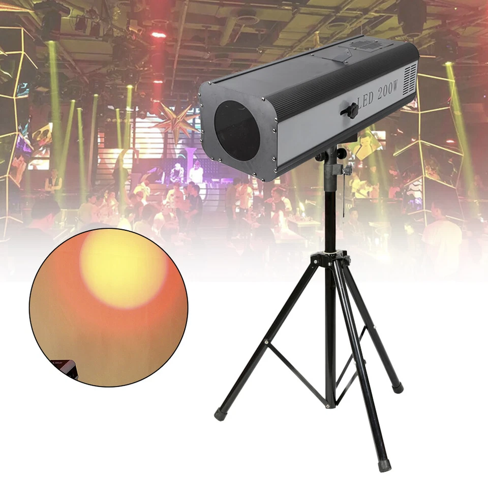 LED Follow Spot Light DJ Party Theater Disco Stage Spotlight Manual Control - Image 3 of 4