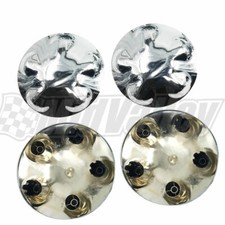 4 Pcs 17chrome Wheel Center Hub Caps Lug Nut Covers For Ford Expedition F150