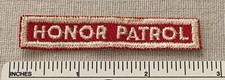 Vintages 1950s HONOR PATROL Boy Scout Segment Strip PATCH BSA Uniform Badge Camp