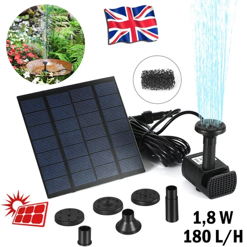 180L/H Panel Powered Solar Water Pump Feature Aquarium Fountain Garden Pool Pond - Picture 1 of 12
