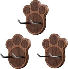 CrossCreek Espresso Portafilter Wall Rack, 3 PCS Walnut Wall Mounted Hanger Love