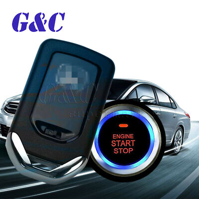 Car Auto Alarm Security System Key Start Keyless Entry Push Button Remote Kit