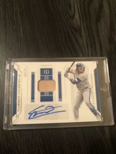 2019 Panini National Treasures Vladimir Guerrero Jr RC Relic Auto 10/25