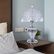 Crystal Table Lamp Bedside Nightstand Desk Reading Lamp Bedroom Living Room Lamp