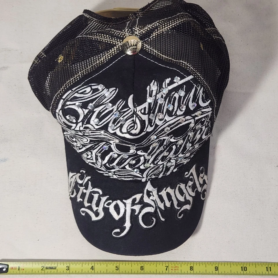 Christian Audigier Certificado de Autenticidad Negro/Blanco Firma Sombrero Adulto Talla Única Gorra - Usado Foto 2 de 4