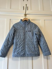 Patagonia Kids Puff Quilt Jacket Size XL-14 Blue Gently Used