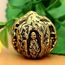 Messing Fitness Handball Buddha Walnuss Dekoration Messing Artware Chinesischer