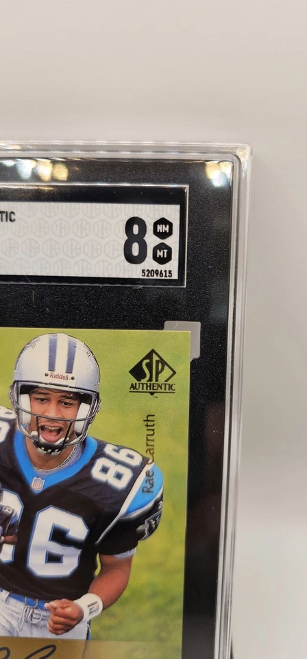 Rae Carruth Autographed Rookie Card Slabbed and Graded By SGC - Image 2 of 3
