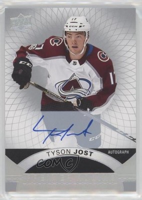2017-18 Upper Deck Premier Rookie Silver Spectrum Tier 2 Tyson Jost #94 Auto g3b