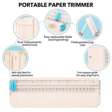 Portable Paper Cutter Paper Trimmer with Extending Ruler DIY Scrapbooking Tools
