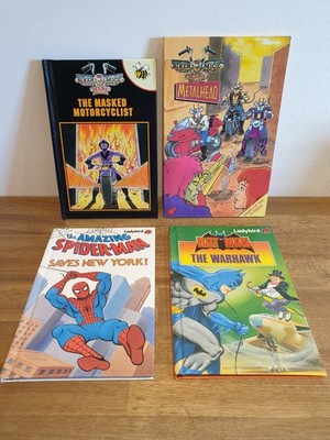Vintage Biker Mice from Mars books Amazing Spider-Man and Batman book 80's 90's