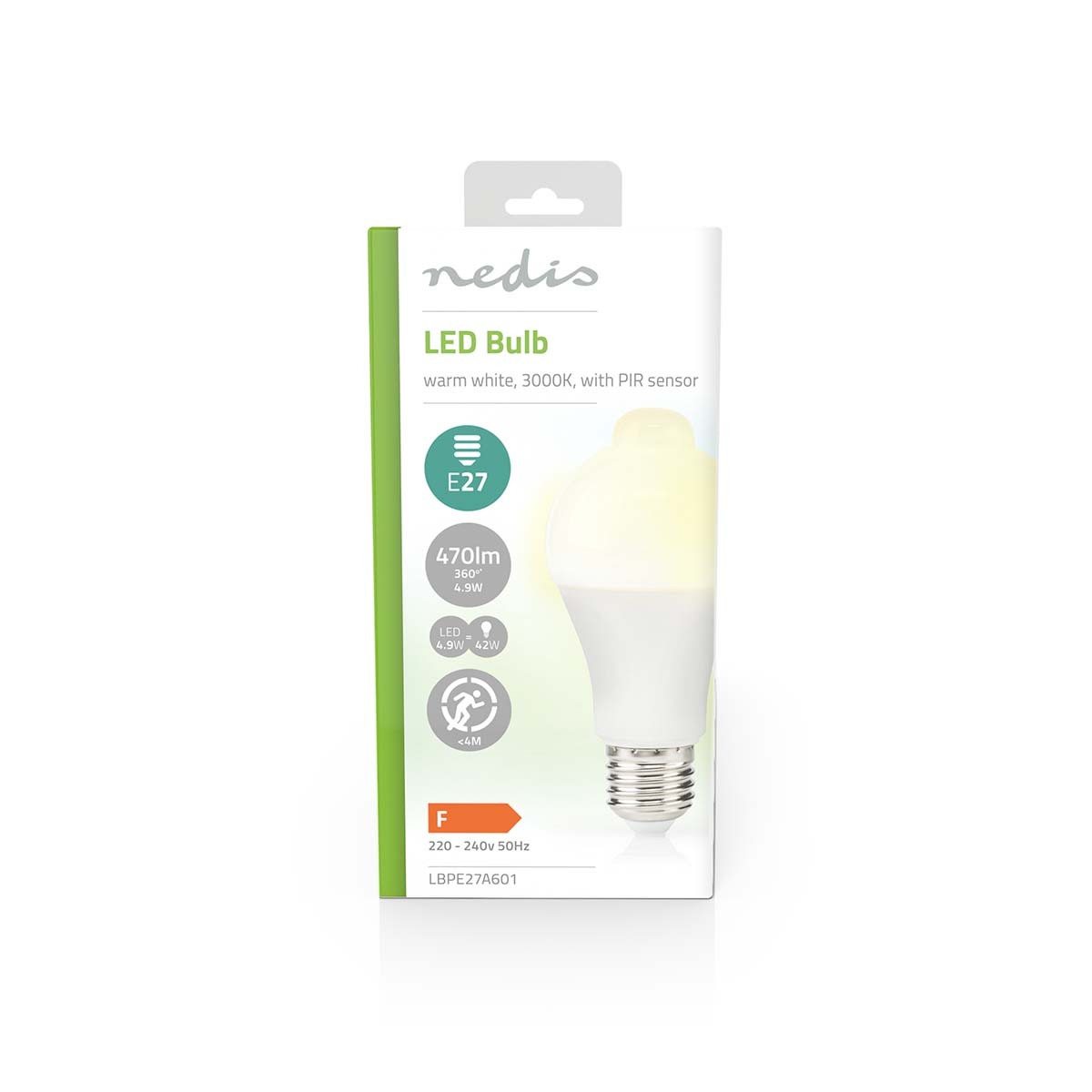 Ampoule LED E27 détection mouvement intégrée Nedis A60 blanche - 4